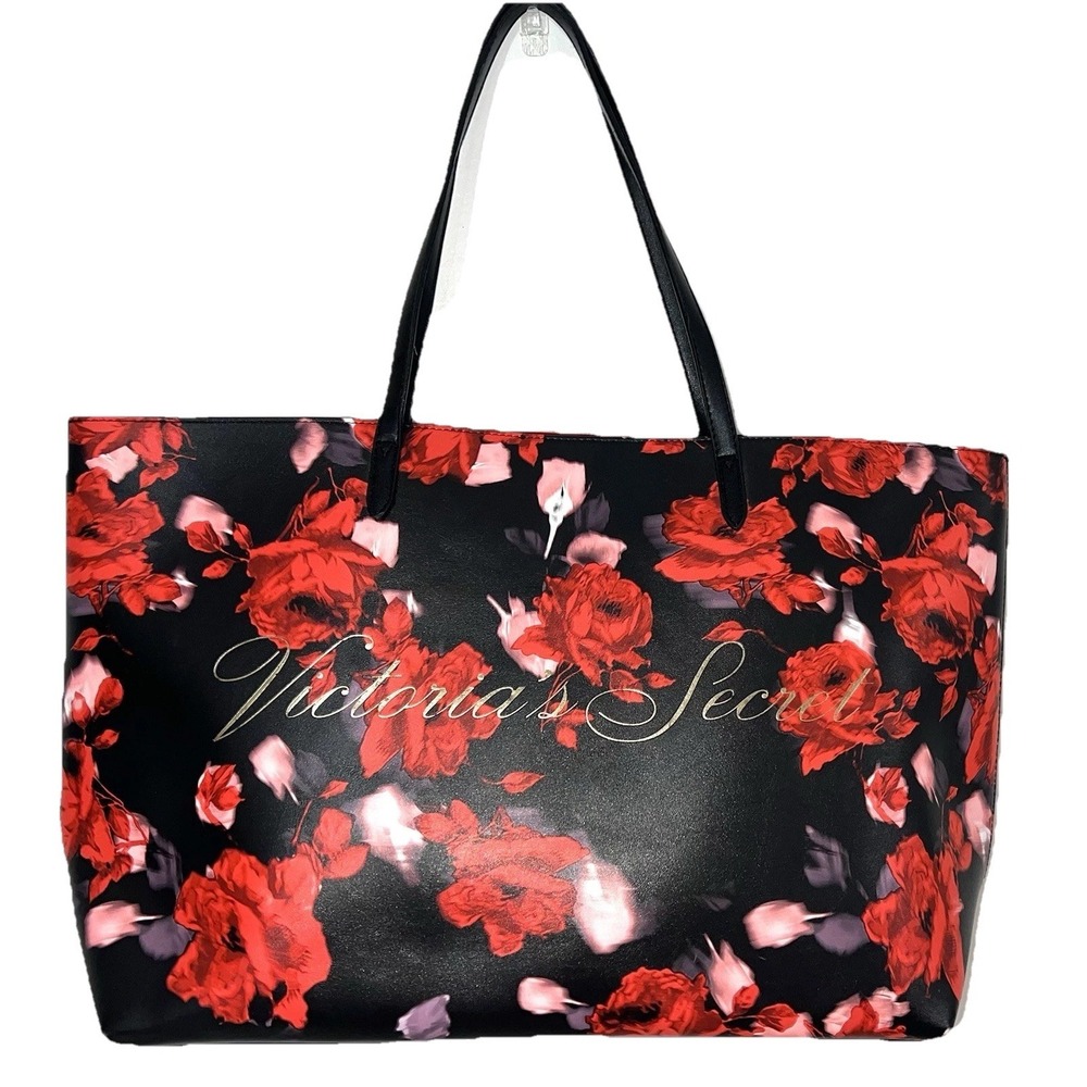 Victoria's Secret Limited Edition 2019 Large Red Floral Rose Tote Bag